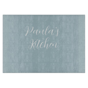 Personalized Coastal Calm Glass  Cutting Board