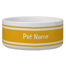 Personalized Coastal Sunshine Ceramic Pet Bowl
