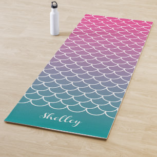 Personalized Coastal Yoga Mat   Custom Name Ocean