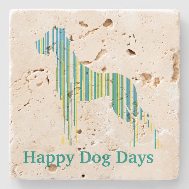 Personalized Coaster with modern Great Dane Illu (Front)