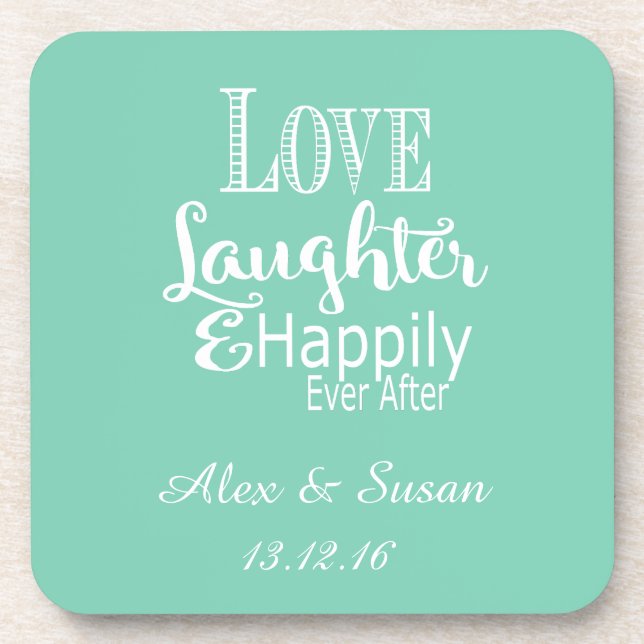 Personalized Coasters Wedding Favors - (Front)