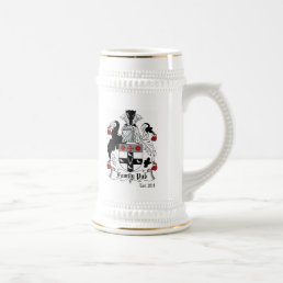 Personalized Coat of Arms Stein- Red Beer Stein
