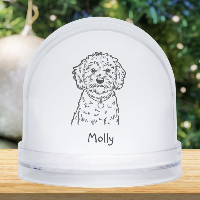Personalized Cockapoo Dog Christmas Snow Globe (Creator Uploaded)