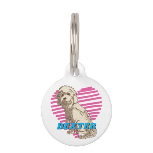 Personalized Cockapoo Dog Lover Custom Name Pet ID Tag