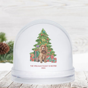 Personalized Cocker Spaniel Dog Christmas Snow Globe