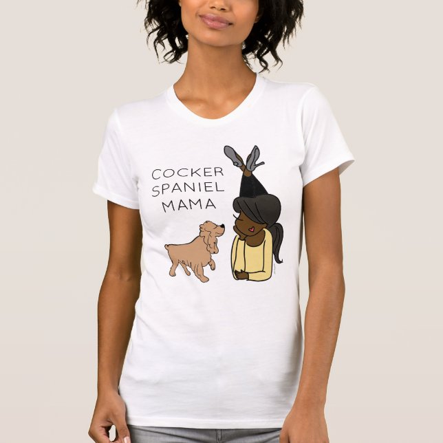 Personalized Cocker Spaniel Mama  T-Shirt (Front)