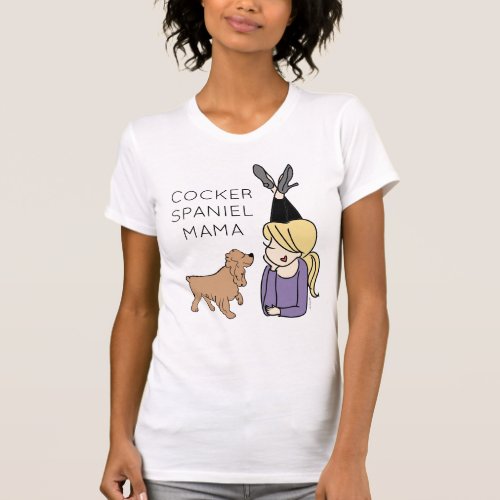 Personalized Cocker Spaniel Mama  T_Shirt