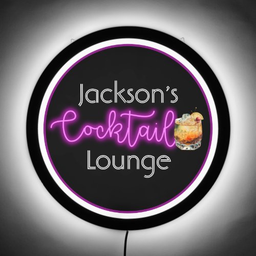 Personalized Cocktail Lounge Illuminated Sign