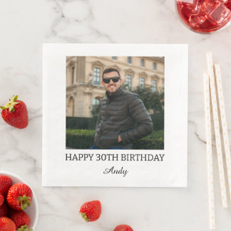 Personalized Cocktail Napkins for Birthday Party 