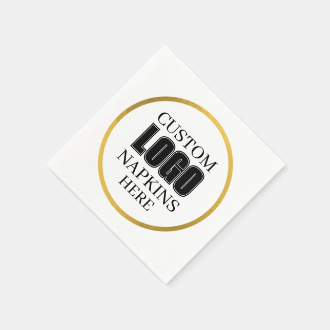 Personalized Cocktail Napkins with Your Logo (Corner)
