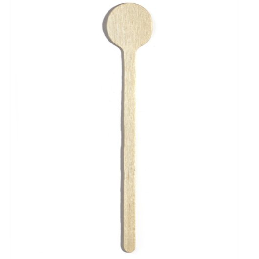 Personalized Cocktail Stirrer: 6" Inch Birch Wood (Front)