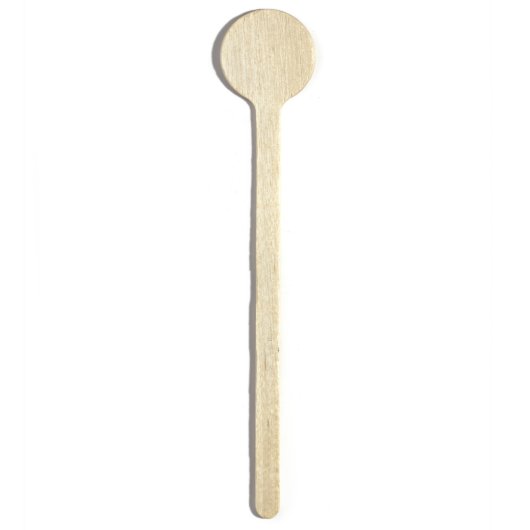 Personalized Cocktail Stirrer: 6" Inch Birch Wood (Back)