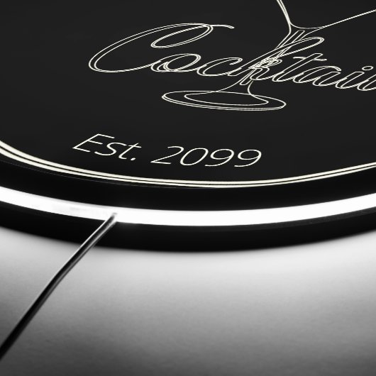 Personalized Cocktails LED Sign (Edge)