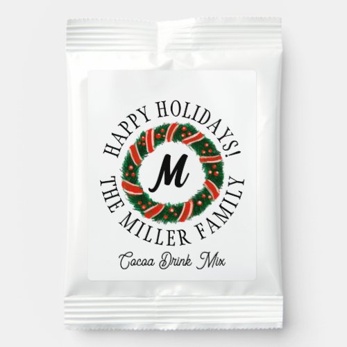 Personalized cocoa drink mix for Christmas party