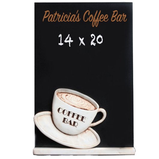 Personalized Coffee Bar Kitchen Chalkboard (Front)