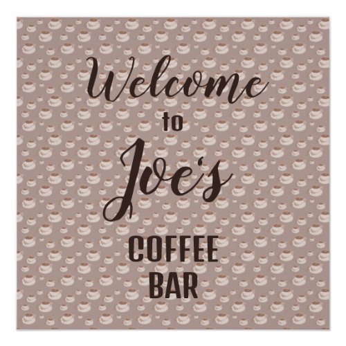 Personalized Coffee Bar Station Coffee Poster