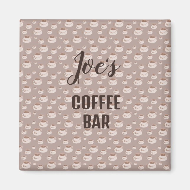 Personalized Coffee Bar Station Magnet (Front)