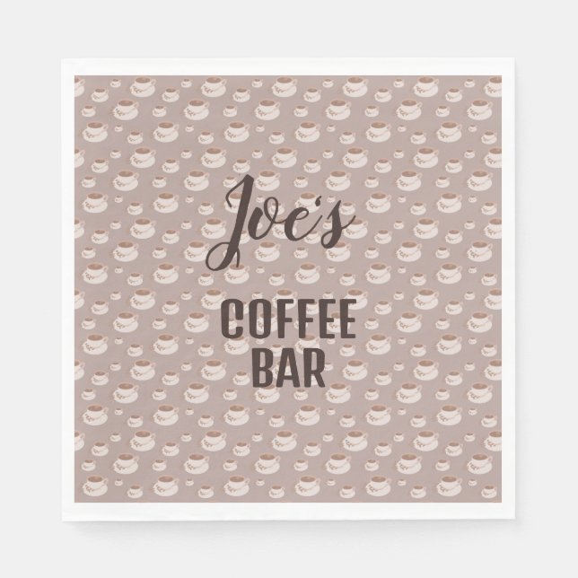 Personalized Coffee Bar Station Napkins (Front)