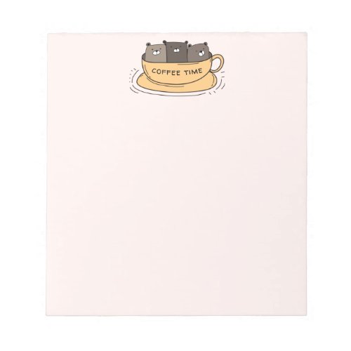 Personalized Coffee Bears Notepad
