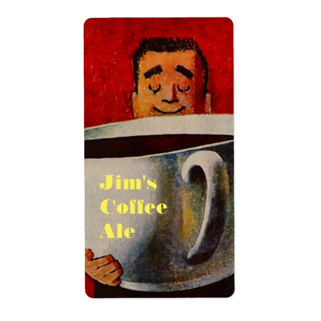 Personalized Coffee Beer Homebrew lager ale Label (Front)