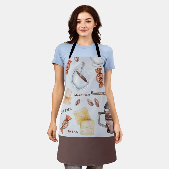 Personalized Coffee Break Apron (Worn)