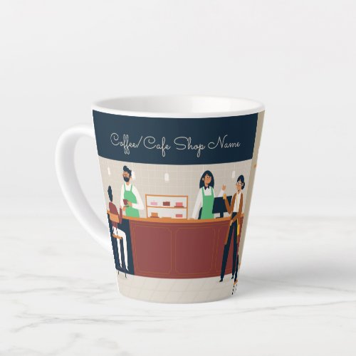 Personalized Coffee Cafe Shop Latte Mug