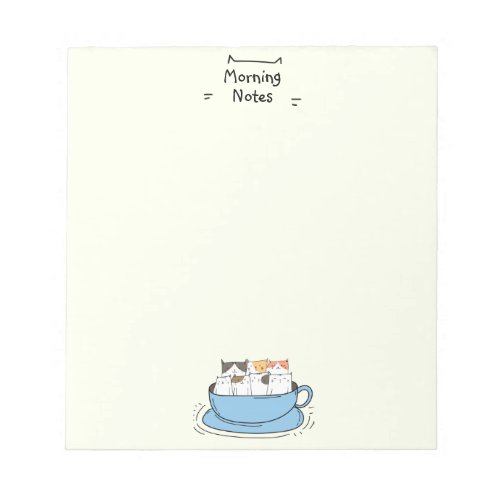 Personalized Coffee Cats Notepad
