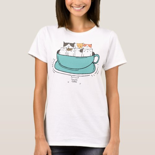 Personalized Coffee Cats T_Shirt