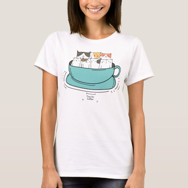 Personalized Coffee Cats T-Shirt (Front)
