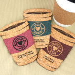 Personalized Coffee Cup Cork Coaster<br><div class="desc">Choose from a selection of headings and color options to perfectly coordinate with your special day!</div>