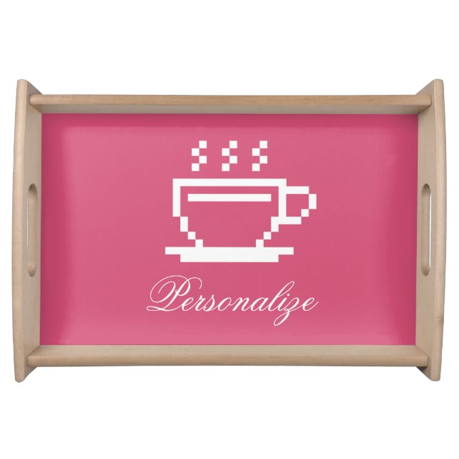 Personalized coffee cup serving tray (Front)