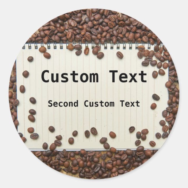 Personalized Coffee Journal Label (Front)