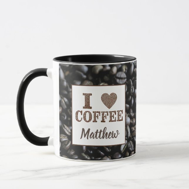 Personalized Coffee Lover Mug Ceramic Cup (Left)
