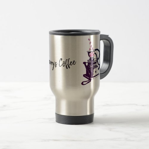 Personalized Coffee Mill  Travel Mug