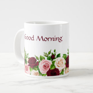 Personalized coffee mug floral