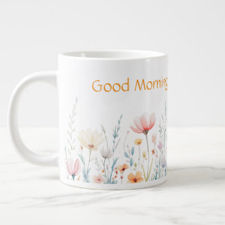 Personalized coffee mug floral