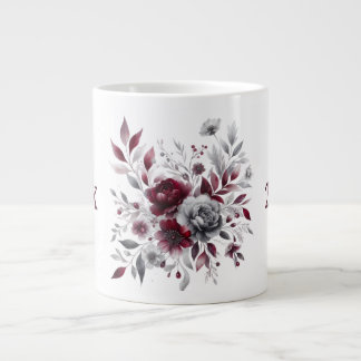 Personalized coffee mug floral
