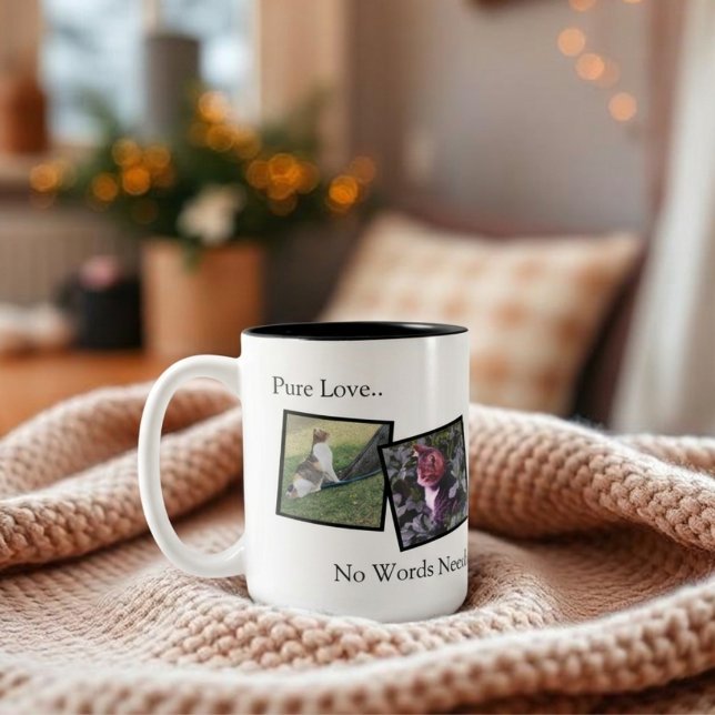 Personalized Coffee Mug for Animal Lovers (Fully customizable ceramic mug with photos for pet lovers)