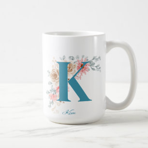 Personalized Coffee Mug Letter K