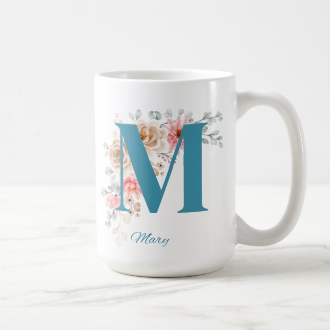 Personalized Coffee Mug Letter M (Right)