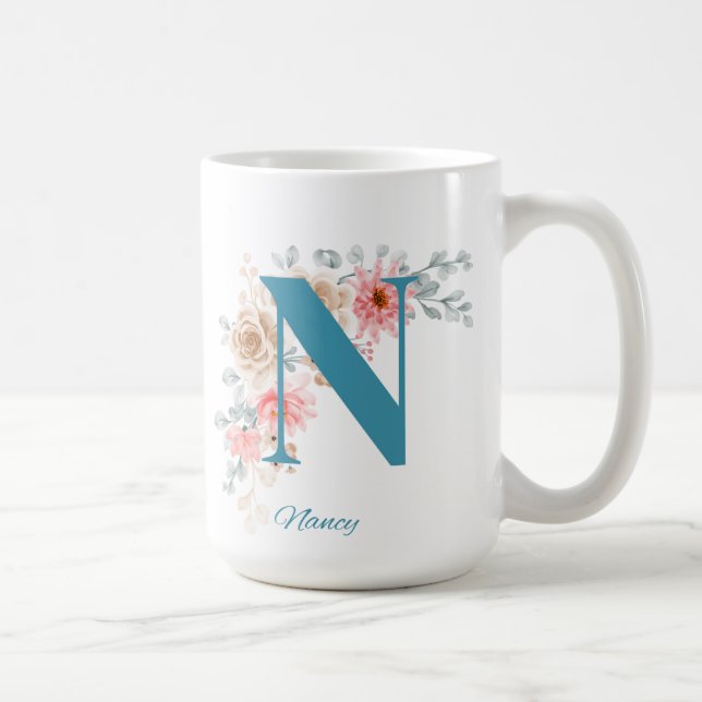 Personalized Coffee Mug Letter N (Right)