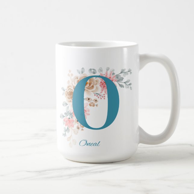 Personalized Coffee Mug Letter O (Right)