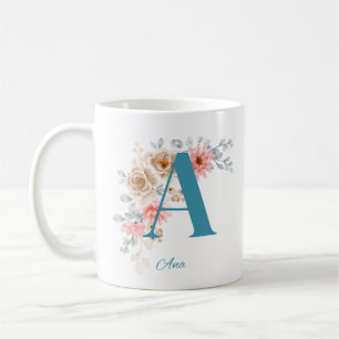 Personalized Coffee Mug with Name & Alphabet A