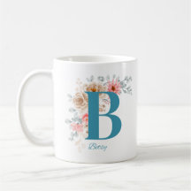 Personalized Coffee Mug with Name & Alphabet B