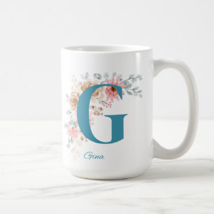 Personalized Coffee Mug with Name & Alphabet G