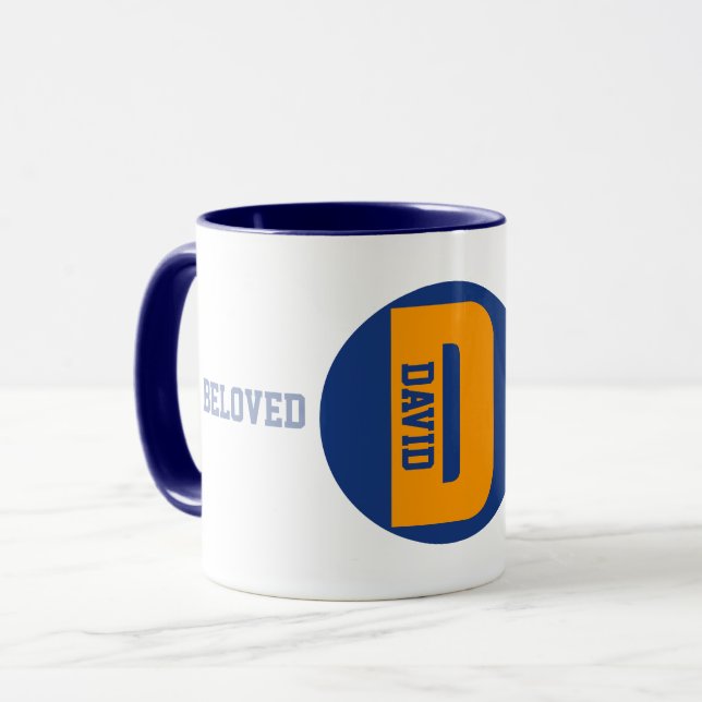Personalized Coffee Mugs, David Name Mug (Front Left)