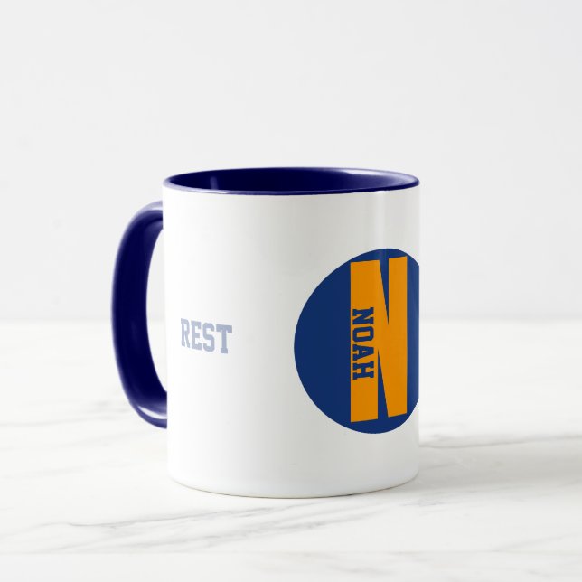 Personalized Coffee Mugs, Noah Name Mug (Front Left)