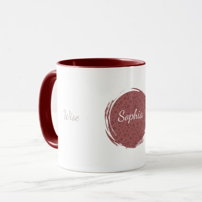 Personalized Coffee Mugs, Sophia Name Mug (Front Left)