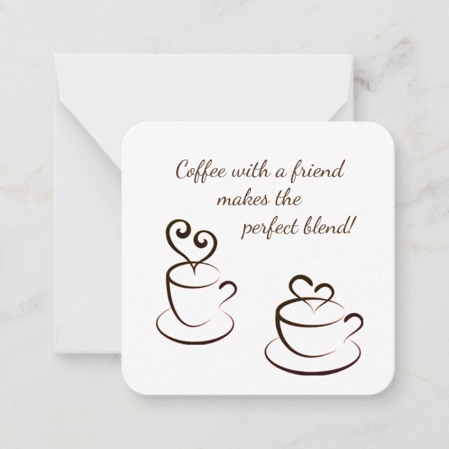Personalized Coffee notecards (Front)