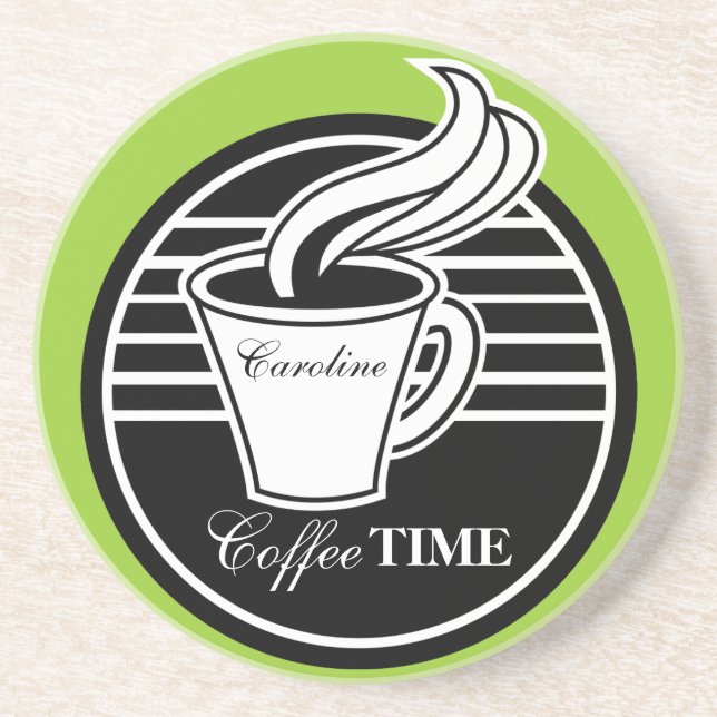 Personalized Coffee or Tea Cup Drink Coaster (Front)